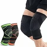 Junboran Tutore Ginocchio Menisco Legamenti [2 pezzi], Ginocchiera Ortopedica di Assistenza Medica, Ginocchiere Sportiva per Corsa per Uomo e Donne, Fascia Ginocchio Compressione Sollievo dal Dolore