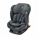 Maxi-Cosi Titan Plus Seggiolino Auto 9-36 Kg Isofix Reclinabile, Gruppo 123 per Bambini 9 Mesi -12 Anni, con Sistema di controllo della temperatura, Grigio scuro