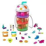 Polly Pocket - Playset Cofanetto a Forma di Frullato Tropicale, a Tema Parco Acquatico, 3 Piani e Tanti Accessori, Giocattolo per Bambini 4+Anni, HFP99