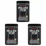 Pellini Macinato Top Caffè 100% Arabica per Moka, 250g (Confezione da 3)