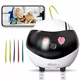 Enabot Telecamera Wi-Fi Interno per Famiglia/Animale senza Fili,Movibile Robot con Tracciamento AI,Audio a 2 Vie,Telecamera Anti-Caduta con Ricarica Autonoma,APP Telecomando con Animale Elettronico