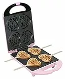 Bestron DSW271P Macchina per Waffle, 780 W, Plastica, Rosa