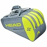 Head Core Combi Borsa da paddle, Unisex-Adult, Grigio/Giallo, Lungo-6 Pale da Padel