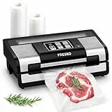 FRESKO Macchina Sottovuoto per Alimenti, Automatica Macchina Sottovuoto Professionale con Modalità Secchi che Umidi, Con fessura per sacchetto arrotolato e taglierina