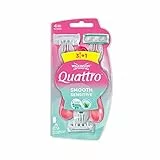 Wilkinson Sword - RASOIO USA&GETTA QUATTRO FOR WOMEN - Pack da 3 rasoi usa e getta per donna + 1 omaggio, 1 unità, 1