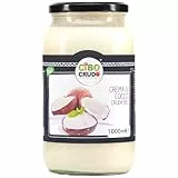 Crema di Cocco Biologica - 1LT. Burro di Cocco Alimentare Estratto a Freddo da Cocco Bio Senza Zucchero. Ideale per Cucina Vegana Dolci al Cocco e Torte. Non Spalmabile. Coconut Butter Raw.