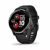 Garmin Venu 2 Plus, Smartwatch AMOLED 1,3', Microfono e cassa, Musica, Garmin Pay, +25 App sport, GPS, Cardio, SpO2 (Slate & Black)