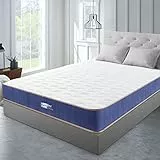 BedStory MT Materassi Singoli Ibridi, Memory Foam Molle insacchettate, Blu, 90x190x23cm