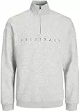 JACK & JONES Jorcopenhagens Sweat Half Zip High Neck Maglia di Tuta, Melange Bianco, S Uomo
