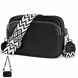 Wikay Borsa a Tracolla da Donna Moda Borse Spalla Crossbody Bag Borsa impermeabile per telefoni cellulari Shopping Viaggio Sacchetto Borsello Donna Ragazza Elegante, Regalo (Nero)
