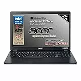 Acer Extensa 15 Pc Portatile, Notebook con Cpu Intel Core i3-1005G1, Ram 8 GB DDR4, SSD da 256 GB Nvme, Display 15.6' FHD, Grafica Intel UHD, Windows 10 Pro, Office Pro 2021, pronto all'uso, Italia