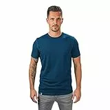 Alpin Loacker Merino T-Shirt Uomo - La Maglietta a Manica Corta in Lana Merino, Maglia Termico Uomo,Blu XL