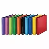 Favorit Raccoglitori ad Anelli Sprint in Cartone, 22 x 30cm, 4 Anelli Tondi da 30mm, 10 pezzi, Colori Assortiti