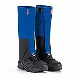 Ghette impermeabili per gambe in nylon per arrampicata e attività all'aperto, per viaggi, campeggio, trekking, arrampicata, caccia, scaldascarpe, ghette da neve (blu)