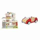 Hape- Casa Delle Bambole Family Mansion, Multicolore, E3405 E3475 - Auto Familiare