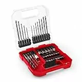 Set di punte e trapani originale Einhell L-CASE da 40 pezzi (punte da 25 mm, portapunte a cambio rapido, chiave a bussola, svasatore, punte per metallo, pietra e legno, inclusa scatola di custodia)