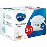Brita Filtri Maxtra+ Pack 4 Cartucce Filtranti per Caraffe, 4 Mesi di Acqua Filtrata, Plastica/Carboni/Resine, Plastica, Bianco, 4 Unità