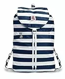 Invicta Zaino Minisac Next, Blu, Richiudibile e Tascabile, Viaggio y Tempo Libero, Zainetto Uomo Donna a Righe, Packable