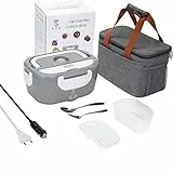 STN Scaldavivande Elettrico Portatile 3 in 1(12V/24V/220V) Tre Voltaggio Porta Pranzo per Auto Camion e Ufficio Acciaio Inox 1,5L Lunch Box Termo Portatile E Borsa Per Il Trasporto Di Alta Qualità