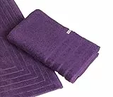 Emma House Asciugamani da bidet - Asciugamani da bagno - Asciugamani per il viso - morbido e assorbente Asciugamano 33x33 cm, 100% Cotone egiziano - Strisce decorative su un lato-Viola