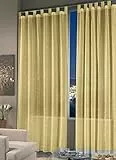 Home Collection DOR119 Tenda Doriana, Poliestere, Giallo, 140x290 cm