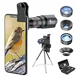 Selvim Kit Obbiettivi Smartphone Macro 25x, Versione Aggiornata con Lenti Blu-Ray Per Migliore Risoluzione, Grandangolare 0.62X, Fisheye 235, Teleobbiettivo 22x, Compatibilità Universale.