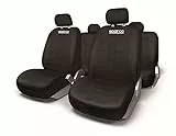 SPARCO SPC1015BK Set Completo coprisedili Auto universali Nero rettangolo