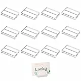 Supporti per Cartellini Segnaposto 12 Pezzi Supporto in Acrilico con Scanalature Porta Etichette Trasparente Espositore da Tavolo per Matrimoni Feste Numeri da Tavolo Nomi degli Ospiti cartelli