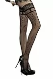 Unbekannt Ballerina - Calze autoreggenti da donna, colore nero, fantasia sexy, Nero , Large-X-Large