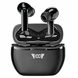 bakibo Auricolari Bluetooth, Cuffie Bluetooth 5.3 In Ear LED Display Auricolari Wireless con 4 ENC Mic IPX7 Impermeabile HiFi Bass Auricolari Senza Fili 32 Ore Ascolto con Custodia Ricarica, Nero