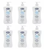 6 x CHICCO Baby Moments Shampoo Senza Lacrime 500 Ml