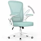 rattantree Sedia da Ufficio con Supporto Lombare, Sedia Ufficio Ergonomica con Braccioli Regolabili in Rete Traspirante, Altezza Regolabile e Schienale Inclinabile con Ruote Girevoli, Verde