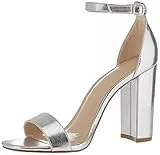 The Drop Rebecca Strappy - Sandali Con Tacco Alto da Donna, Argento, 43