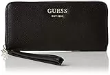 Guess Vikky Slg Large Zip Around Portamonete, Donna, Nero, Taglia Unica