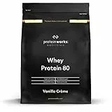 THE PROTEIN WORKS Proteine Whey 80 (Concentrate) In Polvere | 82% Di Proteine | Frullato Proteico Povero Di Zuccheri | Crema alla Vaniglia | 500g