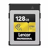 Lexar Professional Serie GOLD Scheda CFexpress 128 GB, tipo B, Lettura fino a 1750 MB/s, Adotta PCIe 3.0 NVMe, Scheda di Memoria per Fotografi, Videografi (LCXEXPR128G-RNENG)