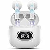 Drsaec Cuffie Bluetooth, Auricolari Bluetooth 5.3 HD Mics Stereo，Cuffie Wireless Bluetooth Mini Cuffie Senza Fili ENC Cancellazione Rumore, Cuffiette Bluetooth Sport IP7 Impermeabile