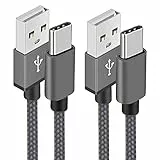 Aioneus Cavo USB Type-C [2Pezzi/1+2M] Ricarica Rapida Caricatore per Samsung Galaxy S21 S20 Fe Plus S9 S8 A12 A13 A21s A52 A71 Note 20,Huawei,Sony,Xiaomi,Switch