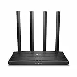 TP-Link Archer C80 Gigabit Router Wi-Fi Dual Band AC1900 Wireless, 5 Porte Gigabit, F (FTTH, FTTB, Ethernet), 3x3 MU-MIMO Wave2 ad alte prestazioni, Tecnologia TP-Link OneMesh, nero