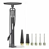 SZSHIMAO Pompa da pavimento per bicicletta, Pompa per bicicletta, Pompe ad aria ad alta pressione da 160 PSI con valvola Presta e Schrader per tutte le biciclette e le palle sportive (T3-A)