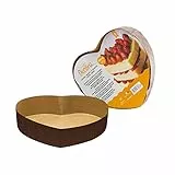 Decora 0320189 Stampo Cuore 20, 5 x 22, 5 x h 5 cm, Carta da Forno, Marrone, unità
