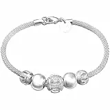 N-brand Pulabo, bracciale in argento squisito con protezione dai raggi UV, per donne e ragazze, accessorio per feste, 1 pezzo molto pratico e popolare
