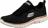 Skechers Flex Appeal 4.0 - Brilliant View, Scarpe da ginnastica Donna, Black Mesh / Rose Gold Trim, 39 EU
