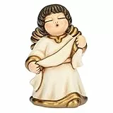 THUN® - Angelo dell'Annunciazione con Targhetta - Veste Bianca - Statuine Presepe Classico - Ceramica - I Classici