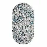 Relaxdays, Naturale Tappetino Antiscivolo per Vasca da Bagno, Tappeto, con Ventose, Lavabile, Dimensioni LxP: 36 x 68 cm, PVC, 1 pz