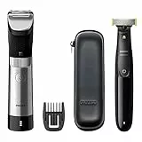Philips 9000 Prestige Taglia Mento con Clip Lunga 1 Pezzo e OneBlade (modello BT9810/90)