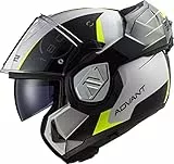 LS2, Casco modulare moto ADVANT CODEX white black 06, XL