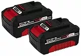 Einhell Originale PXC Twin Pack 4,0 Ah Batterie, 18 V, Per tutti i dispositivi Power X-Change, Gestione dinámica della batteria, cicli di ricarica ada), Confezione da 2, nessun caricabatterie