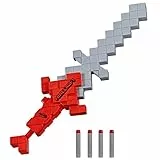Nerf Minecraft - Spada Heartstealer, 4 dardi Nerf Elite in gommapiuma, lama in gommapiuma, blaster