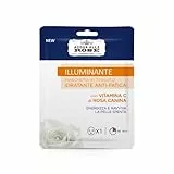 Acqua Alle Rose, Maschera Viso in Tessuto Illuminante, Idratante Anti-fatica, Con Vitamina C di Rosa Canina e Vitamina C Micellare, Ingredienti Naturali, Idrata e Ravviva la Pelle Spenta e Opaca